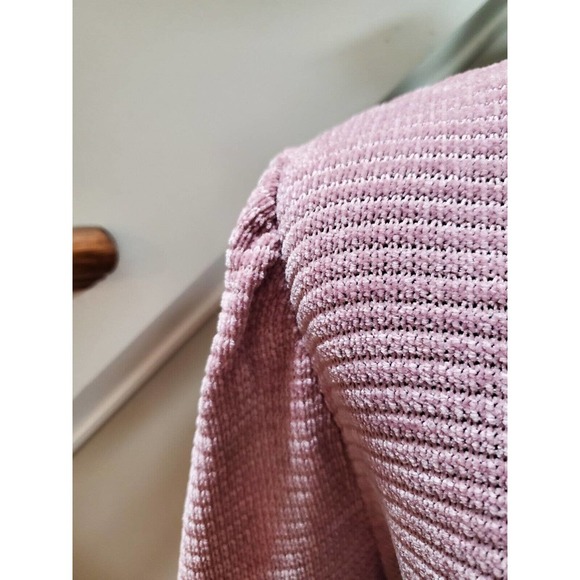 CHENAULT Sweater Rose Pink Chenille Raglan Sleeves Womens 3X Causal Pullover - Picture 5 of 13